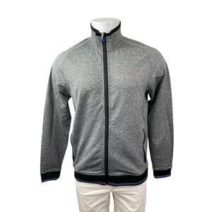 Ted Baker Golf Men's Gray Long Sleeve Full Zip Stand Collar Jacket Top Size M